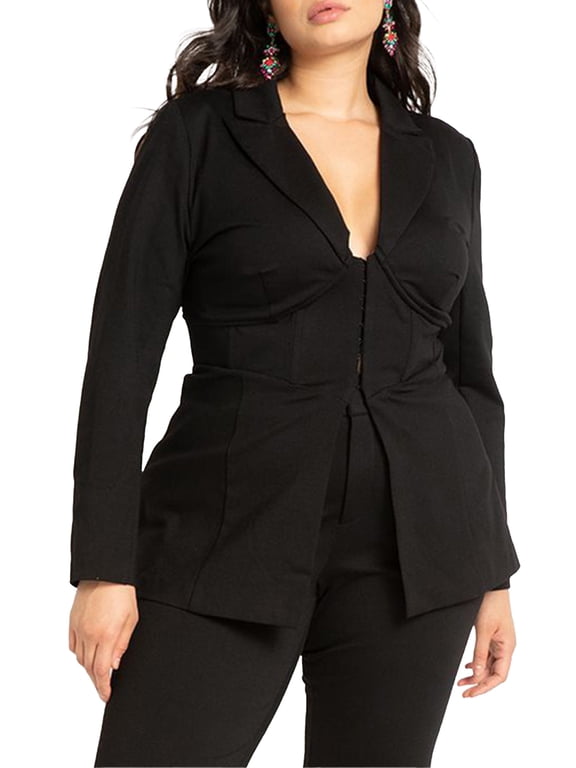 Women's Plus Size Corset Blazer