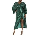 thumbnail image 1 of ELOQUII Women's Plus Size Dolman Sleeve Sequin Dress, 1 of 5