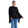 thumbnail image 1 of ELOQUII Women's Plus Size Dramatic Sleeve Shirred Top, 1 of 4
