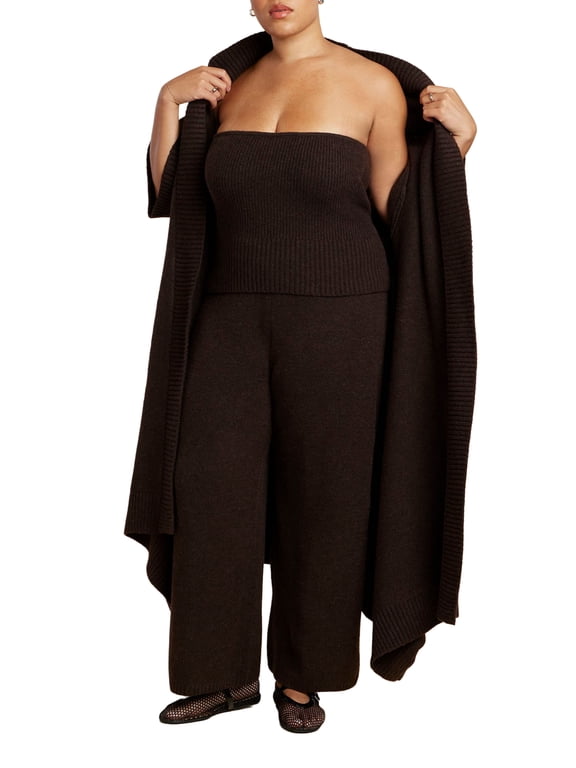 Women's Plus Size Dramatic Sweater Duster
