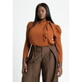 thumbnail image 1 of ELOQUII Women's Plus Size Drape Front Blouse, 1 of 6