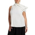 thumbnail image 1 of ELOQUII Women's Plus Size Draped Neck Sleeveless Top, 1 of 4