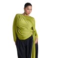 thumbnail image 1 of ELOQUII Women's Plus Size Draped Tie-Waist Top, 1 of 5