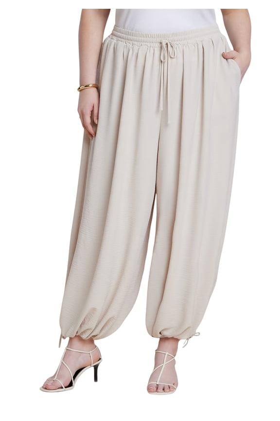 Women's Plus Size Drawstring Balloon Pant