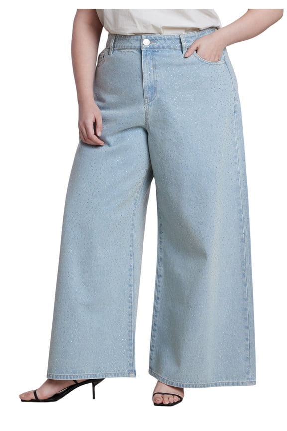 Women's Plus Size Embellished Rhinestone Jeans