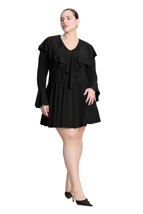 Women's Plus Size Flounce Mini Dress