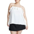 thumbnail image 1 of ELOQUII Women's Plus Size Flounced Neckline Cami, 1 of 3