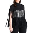 thumbnail image 1 of ELOQUII Women's Plus Size Fringe Half Sweater, 1 of 5