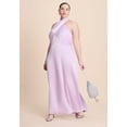 thumbnail image 1 of ELOQUII Women's Plus Size Halter Neck Satin Maxi Dress, 1 of 4