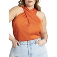 thumbnail image 1 of ELOQUII Women's Plus Size Halter Neck Top, 1 of 4