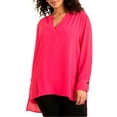 thumbnail image 1 of ELOQUII Women's Plus Size Mandarin Collar Tunic, 1 of 6