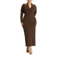 thumbnail image 1 of ELOQUII Women's Plus Size Maxi Dress With Halter Layer, 1 of 4