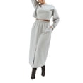 thumbnail image 1 of ELOQUII Women's Plus Size Maxi French Terry Skirt, 1 of 4