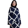 thumbnail image 1 of ELOQUII Women's Plus Size Mock Neck Intarsia Sweater, 1 of 4