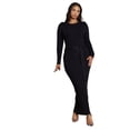 thumbnail image 1 of ELOQUII Women's Plus Size Multi Rib Maxi Sweater Dress, 1 of 2