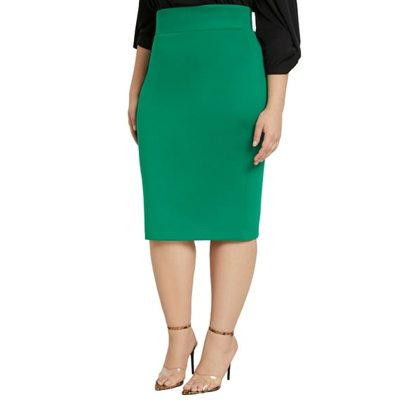 ELOQUII Women's Plus Size Neoprene Pencil Skirt