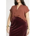 thumbnail image 1 of ELOQUII Women's Plus Size Notch Collar Blouse, 1 of 6
