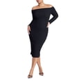 thumbnail image 1 of ELOQUII Women's Plus Size Off Shoulder Textured Dress, 1 of 2