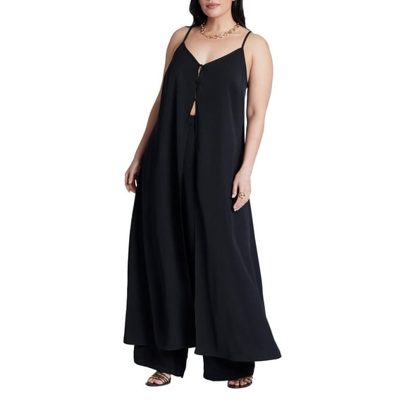 ELOQUII Women's Plus Size Open Front Tank Duster