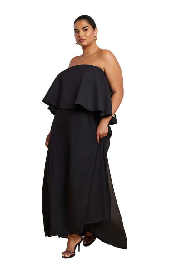 Women's Plus Size Peplum Bodice Gown