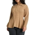 thumbnail image 1 of ELOQUII Women's Plus Size Peplum Zipper Sweater, 1 of 3