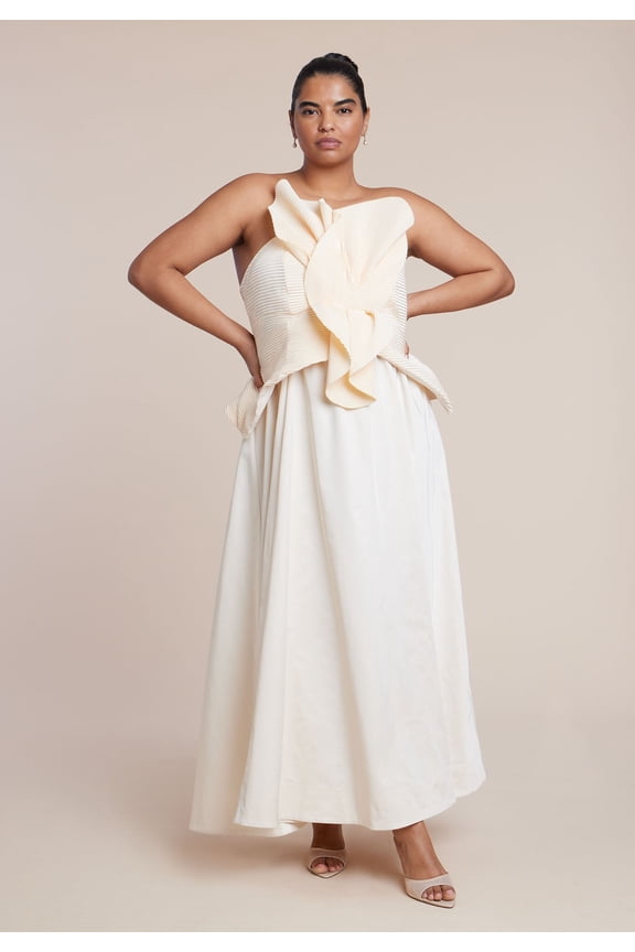 Women's Plus Size Petal Bodice Gown