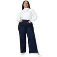 thumbnail image 1 of ELOQUII Women's Plus Size Petite The Trouser Jean, 1 of 5