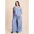thumbnail image 1 of ELOQUII Women's Plus Size Pleat Detail Trouser With Long Belt, 1 of 3
