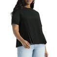thumbnail image 1 of ELOQUII Women's Plus Size Pleated Hem Top, 1 of 5