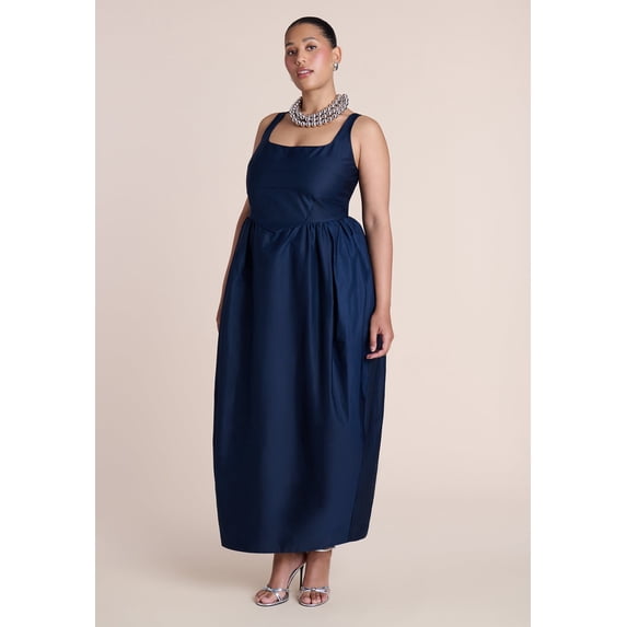 ELOQUII Women's Plus Size Pleated Tank Gown
