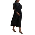thumbnail image 1 of ELOQUII Women's Plus Size Plisse Open Sleeve Dress, 1 of 2