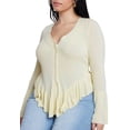 thumbnail image 1 of ELOQUII Women's Plus Size Ruffle Cardigan, 1 of 3
