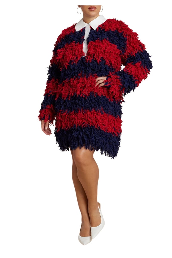 Women's Plus Size Rugby Sweater Dress