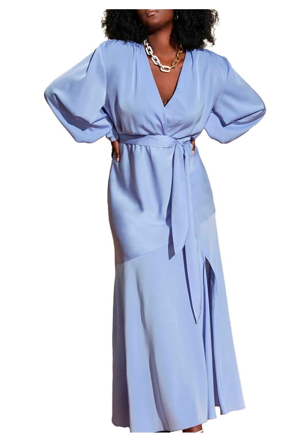 Women's Plus Size Satin Maxi Dress