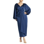 ladies long cotton dressing gown Women Kimono, Long Cotton Robe Floral Dressing Gown Boho Loungewear with Pockets, One Size Breathable Lightweight Fabric Beach Resort Outfit main image 0