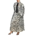 thumbnail image 1 of ELOQUII Women's Plus Size Sequin Shirt Dress, 1 of 2