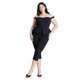 thumbnail image 1 of ELOQUII Women's Plus Size Slim Stretch Capri, 1 of 3
