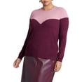 thumbnail image 1 of ELOQUII Women's Plus Size Sweetheart Colorblock Sweater, 1 of 3