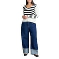 thumbnail image 1 of ELOQUII Women's Plus Size Tall Cuff Jean, 1 of 3
