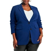 ELOQUII Women's Plus Size The 365 Semi Stretch Two Button Blazer