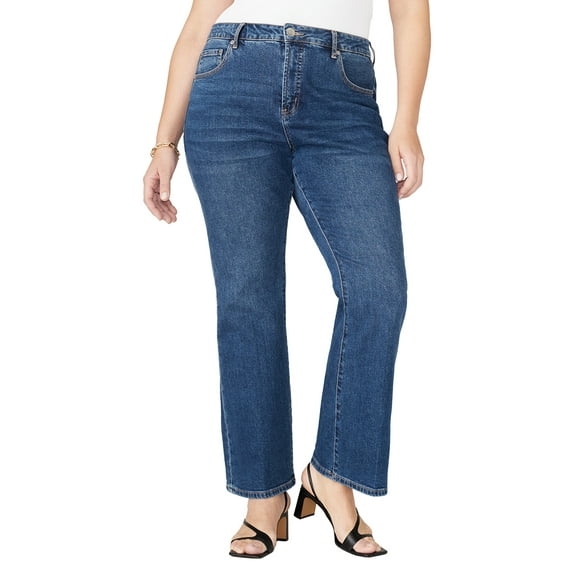 ELOQUII Women's Plus Size The Flare Leg Jean