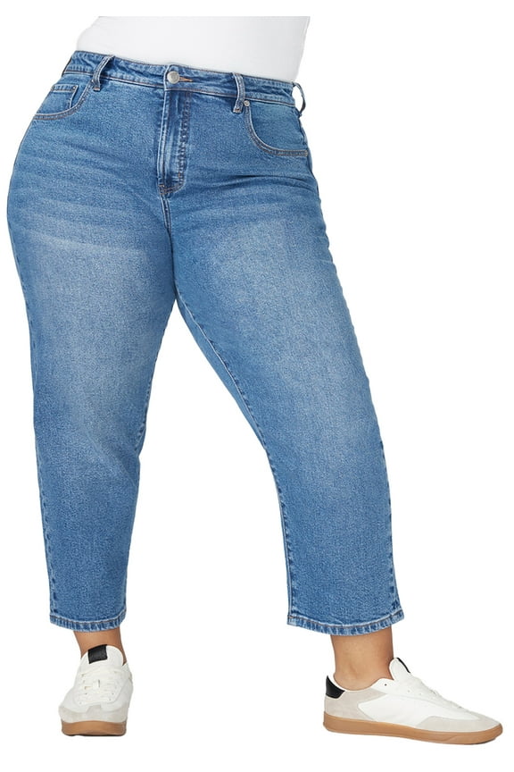 Women's Plus Size The Naomi Comfort Stretch Straight Leg Jean Crop