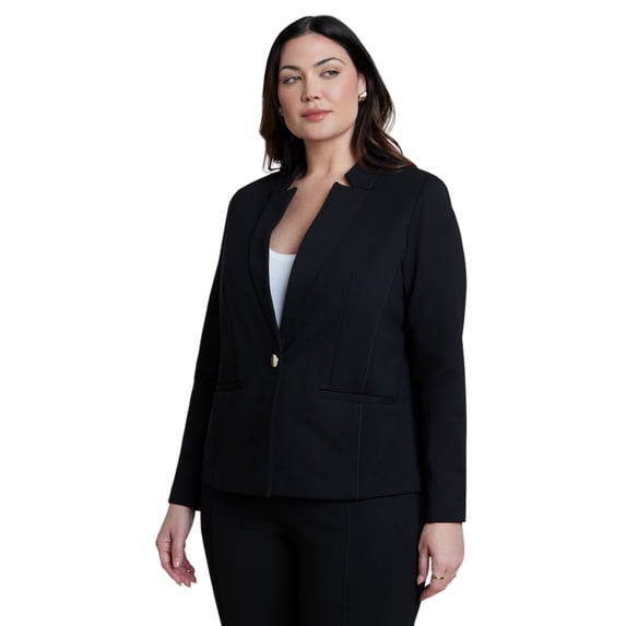 ELOQUII Women's Plus Size The Ultimate Stretch One-Button Blazer