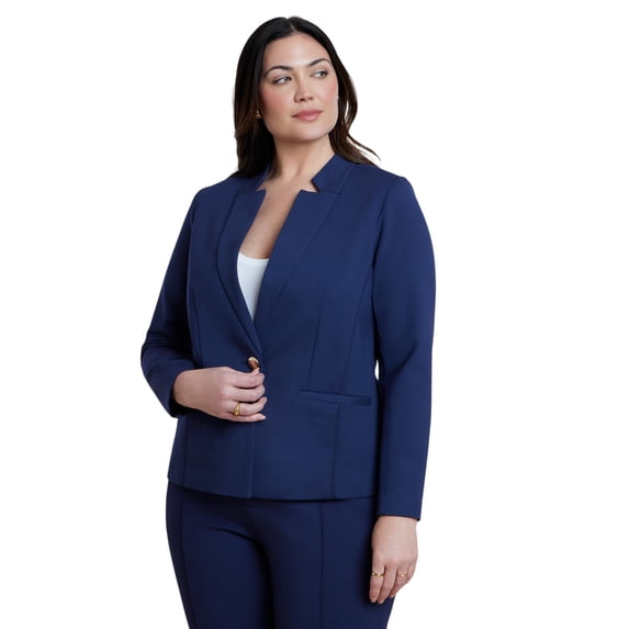 ELOQUII Women's Plus Size The Ultimate Stretch One-Button Blazer
