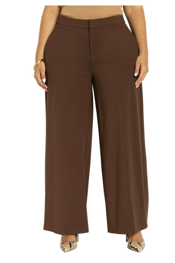 Women's Plus Size Tall The Ultimate Stretch Wide Leg Pant