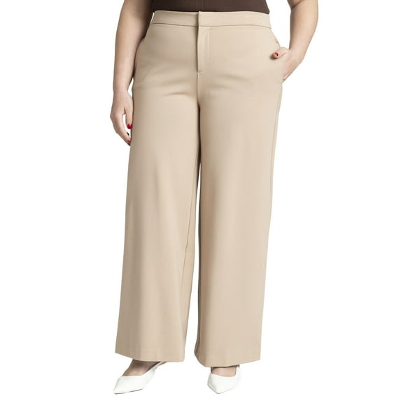 ELOQUII Women's Plus Size The Ultimate Stretch Wide Leg Pant