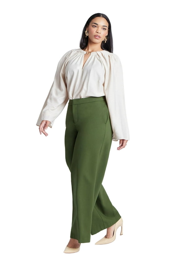 Women's Plus Size The Ultimate Stretch Wide Leg Pant