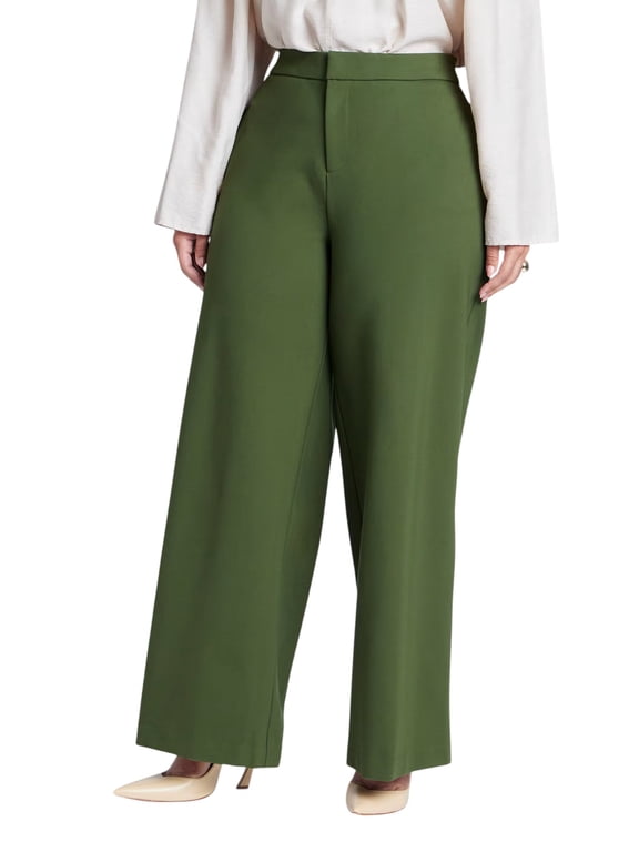 Women's Plus Size The Ultimate Stretch Wide-Leg Work Pant