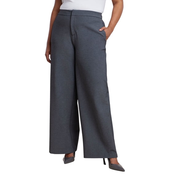 ELOQUII Women's Plus Size The Ultimate Stretch Wide-Leg Work Pant