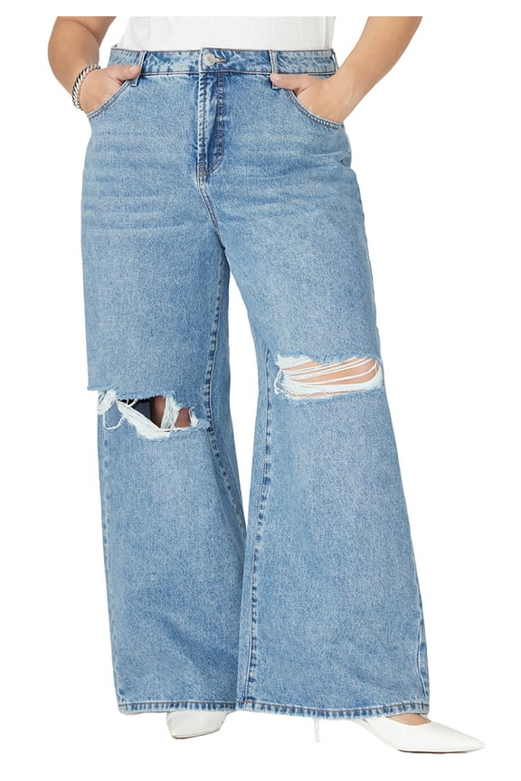 Women's Plus Size The Yvette Rigid Wide Leg Jean